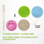 Juhtmeta elektriline majapidamismopp, automaatne puhastusmasin p&otilde;randa vahatamiseks ja poleerimiseks roosa