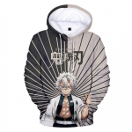 Meeste kapuutsid Lasteriided Pusa kevad- ja s&uuml;gismood &otilde;hukeses stiilis animestiilis Demon Slayer tr&uuml;kiga pullover M