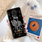 &Uuml;mbris Xiaomi Redmi Note 9S 9 8 Pro 7 8T 10 9C 9A 7A K40 pehme seljaga Luksusliku disainiga telefoni kaas 8A 6A Coque Death Tarot Cat Redmi Note 10
