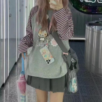 Y2k Harajuku Kawaii triibuline kapuuts, naiste jaapani moe lapiga joonistatud multifilmiga dressipluus, naiste s&uuml;gis 2023 uus S hall