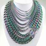 Hip Hip Link Chain Rainbow v&auml;rvi kaelakee ehted 13mm-50cm