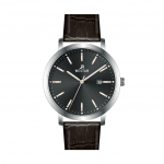 Westari profiiliga nahast rihm, must numbrilauaga kvarts 50216STN623 meeste k&auml;ekell must