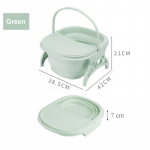 Kokkupandav jalavann Tavaline vahutav massaažikapp jalaleotus&auml;mber kokkupandav kraanikauss Sauna spa jalavann kaanega vann Foot bucket roheline