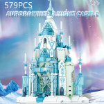 579PCS Aurora talve&ouml;&ouml; lossilinn Streetview seeria fantaasia lossi ehitus mudel tellised lapsed isetegemine m&auml;nguasja kingitus