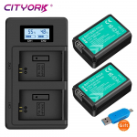 Cityork NP-FW50 NP FW50 kaamera aku + LCD laadija Sony Alpha A6500 A6300 A6000 A5000 A3000 NEX-3 A7 A7II A7RII A7SII A7S jaoks