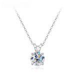 D V&auml;rv 1CT VVS1 Moissanite kaelakee ripatsid naistele Tippkvaliteediga S925 h&otilde;bedane kaelakett peened ehted kingitused