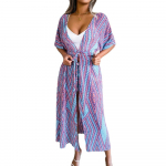 GMXIA naiste vintage vabaaja s&uuml;gistalvised pikad jakid ja pitstr&uuml;kiga &scaron;ifoonist kardiganist pikk p&auml;ikesekaitses&auml;rk p&uuml;hade tuule ranna mantlid S roheline