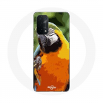 &Uuml;mbris Oppo A74 5G Macaws Parrot Orange Green jaoks