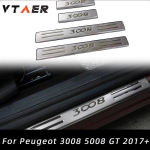 Peugeot 3008 II GT 2016- jaoks Roostevabast terasest uksepakikaitse Teretuletuuri pedaalid Autokujundus Autotarvikud 4 tk gray
