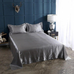 Kvaliteetne rayon Queen voodilinade komplekt Luksuslik tahke satiinist siidine voodilinade komplekt Kvaliteetsed &uuml;hekordsed voodilinad ja padjap&uuml;&uuml;r 67x90 inch 1 pcs