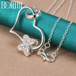 DOTEFFIL 925 Sterling h&otilde;bedane s&uuml;dameraamiga liblikas 18-tolline rippuv kaelakee naistele pulmapeo moeehted 45cm