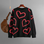 S&uuml;gistalvine &uuml;markrae Love Bump v&auml;rviline kampsun lahtine kootud pullover OneSize roosa