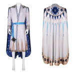 Kuningas Magnifico Soovi Cosplay Mantel V&ouml;&ouml; Keep Kost&uuml;&uuml;m Soovikuningas Maskeerimisriided T&auml;iskasvanud Mehed Lapsed R&otilde;ivad Halloween Karneval Rollim&auml;ngu &Uuml;likond XXXL gray