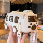 Kids Bus Veepudel Joogi 500ml Kerge kann Sport Kettle Cup for roosa