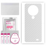 apgo Protective Skin Sticker for the back compatible with Oukitel C19 Pro, Wrap Film, Foil, Vinyl - Pattern Transparent Carbon