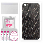 apgo Protective Skin Sticker for the back compatible with vivo V5s, Wrap Film, Foil, Vinyl - Pattern Carbon Black Pixel
