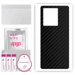 apgo Protective Skin Sticker for the back compatible with Vivo iQOO Neo6, Wrap Film, Foil, Vinyl - Pattern Carbon Black