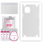 apgo Protective Skin Sticker for the back+sides compatible with Apple iPhone 12, Full Wrap Film, Foil, Vinyl - Pattern Transparent Carbon