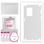 apgo Protective Skin Sticker for the back+sides compatible with Oppo A77 5G, Full Wrap Film, Foil, Vinyl - Pattern Transparent Carbon