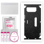 apgo Protective Skin Sticker for the back+sides compatible with Asus ROG Phone 6, Full Wrap Film, Foil, Vinyl - Pattern Black Honeycomb