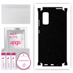 apgo Protective Skin Sticker for the back+sides compatible with Samsung Galaxy S20 5G UW, Full Wrap Film, Foil, Vinyl - Pattern Matte Black