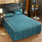 Luksuslik paksu roosa tepitud voodikate Queen Size Nordic kvaliteetne plisseeritud servaga voodikate voodil Tikandid voodikatted 180x200cm only 1 pcs