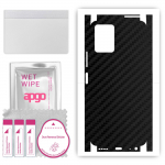 apgo Protective Skin Sticker for the back+sides compatible with VIvo Y21e, Full Wrap Film, Foil, Vinyl - Pattern Carbon Black