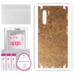 apgo Protective Skin Sticker for the back+sides compatible with Oppo A91, Full Wrap Film, Foil, Vinyl - Pattern Rusty Copper