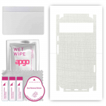 apgo Protective Skin Sticker for the back+sides compatible with Google Pixel 8, Full Wrap Film, Foil, Vinyl - Pattern White Fabric