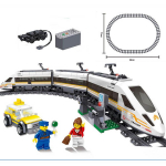 Linna k&otilde;rgtehnoloogiline akutoitel elektriline linnarongi &uuml;hendav kiirraudtee ehitusplokid, tellistest kingitus lastele