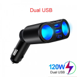 Auto pistikupesa jagaja laadija topelt-USB PD20W QC 3.0 kiirlaadimine 12V-24V 60W automaatne C-t&uuml;&uuml;pi laadimisvooluadapteri pistik Dual USB Without BT