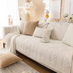 Moodne pl&uuml;&uuml;sist 3-kohaline diivanikate Tepitud diivani &uuml;lekate &Uuml;hev&auml;rvilised sametist &uuml;hekohalise ja kahekohalise diivani katteid Libisemisvastane elutoa jaoks Cushion cover45x45cm
