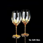 Kristallklaasist pokaalklaasid Kuldse viinamarja emailiga klaasist punase veini klaasi klaasid &scaron;ampanja veiniklaasist viskitopsiklaasid Vintage No Gift Box B(301-400ml)