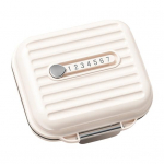 N&auml;dala kaupa jaotatud pillikarp l&auml;bipaistva kaanega 7 sektsiooni lukustatav disain tolmukindel niiskuskindel v&auml;ljas reisimine kompaktne pillihoidja pill S valge