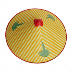 Aasia kooniline m&uuml;ts bambusest imitatsioonkudumine Hiina orientalne Leaf Pattern 42cm