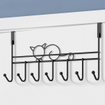 1 tk Uksepealsed Konksud, Uksepealne Riidepuu Riputamiseks, Uksepealne R&auml;tikuhoidja Mantliriiidepuu Riidepuu Konksud Riietele(S&uuml;da) 1pc cat must