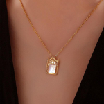 925 Sterling Silver HP Movie Potters Cosplay ehted Magic Mirror Shell kaelakee ripatsi rekvisiidid kingitus naistele kampsun kaelakee