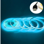 DC 5V USB COB-riba 320Leds/M valge/j&auml;&auml;sinine/roosa/kollane/roosa/punane painduv lint k&ouml;is &ouml;&ouml;lamp teleri taustavalgustuse LED-riba 0.5M lumetorm sinine v&auml;rv
