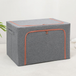 Kangast hoiukarbi korraldaja Kokkupandav kott pesu tekk padja hoiukapp suure mahutavusega pr&uuml;gikasti riiete organiseerija 88L（60*42*40cm) hall