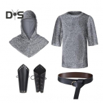 4 tk/komplekt Cosplay mantel kapuutsiga keebikomplekt templi imitatsiooniga ketts&auml;rk Knight Cos &uuml;likond Halloweeni kost&uuml;&uuml;m, rekvisiit Cosplay &uuml;likond 2XL hall