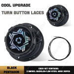 1 paar p&ouml;&ouml;rlevat pandlaga kingapaelad ilma sidemeteta T&auml;iskasvanud lapsed, laisad spordialad, automaatsed paelad 2024, uued ilma lipsuta kingapaelteta kingatarvikud -