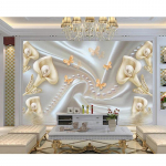 Taustapilt Moodne 3d Kalla Liilia Ehted Seinamaaling Elutuba Magamistuba Seinamaaling Foto 3d Taustapilt Kodu Dekoratsioon 200 cm(W) x 140 cm(H)