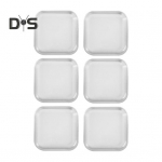 6 tk l&auml;bipaistva ukse korgiga seinakaitse isekleepuv silikoonist uksenupp seinakaitsekilp Kokkup&otilde;rkevastane &uuml;mmarguse kandilise ukse kaitseraua summuti 6pcs Square