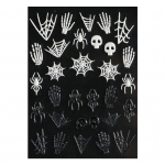 K&uuml;&uuml;nekleebis &otilde;udusmustriga Tugev kleepuvus, mittepleekuv isekleepuv eemaldatav dekoratiivne PVC Halloweeni stiilis DIY k&uuml;&uuml;nekleebised B