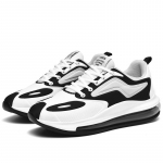 Suures suuruses suvised meeste kingad Pu Air Cushion meeste tossud Flyknit hingavad vabaaja jooksujalatsid Trendikad meeste kingad 39 must