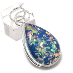 Looduslik sinine triplet-opaal 925 sterlingh&otilde;be ehtepael 1,85 S6C13