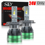 2tk toiteallikas 24V CSP LED veoauto esituli H4 LED Canbus HB2 9003 veoauto veoauto esilaterna pirnid 110W 40000LM k&otilde;rge ja madala kahe valgusvihuga komplekt