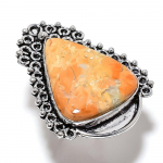 Natural Malinga Jasper Gemstone Handmade 925 Sterling Silver Ring Size 8 r5w19