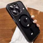 Luksuslik Magsafe'i l&auml;bipaistev telefoni&uuml;mbris iPhone'i 11 12 13 14 15 Pro Max 15 Plus juhtmevaba laadimisega k&otilde;va seljaga l&auml;bipaistev p&otilde;rutuskindel kate iPhone 14 Pro Max must
