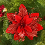 Head j&otilde;ululilled 1 tk kingitus j&otilde;ulupuu kaunistused kaunistused kunstlik s&auml;ra koju 14 cm uusaasta h&auml;id j&otilde;ule Red